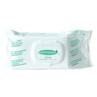 Aseptonet pop up disinfectant wipes with lid: 100 units